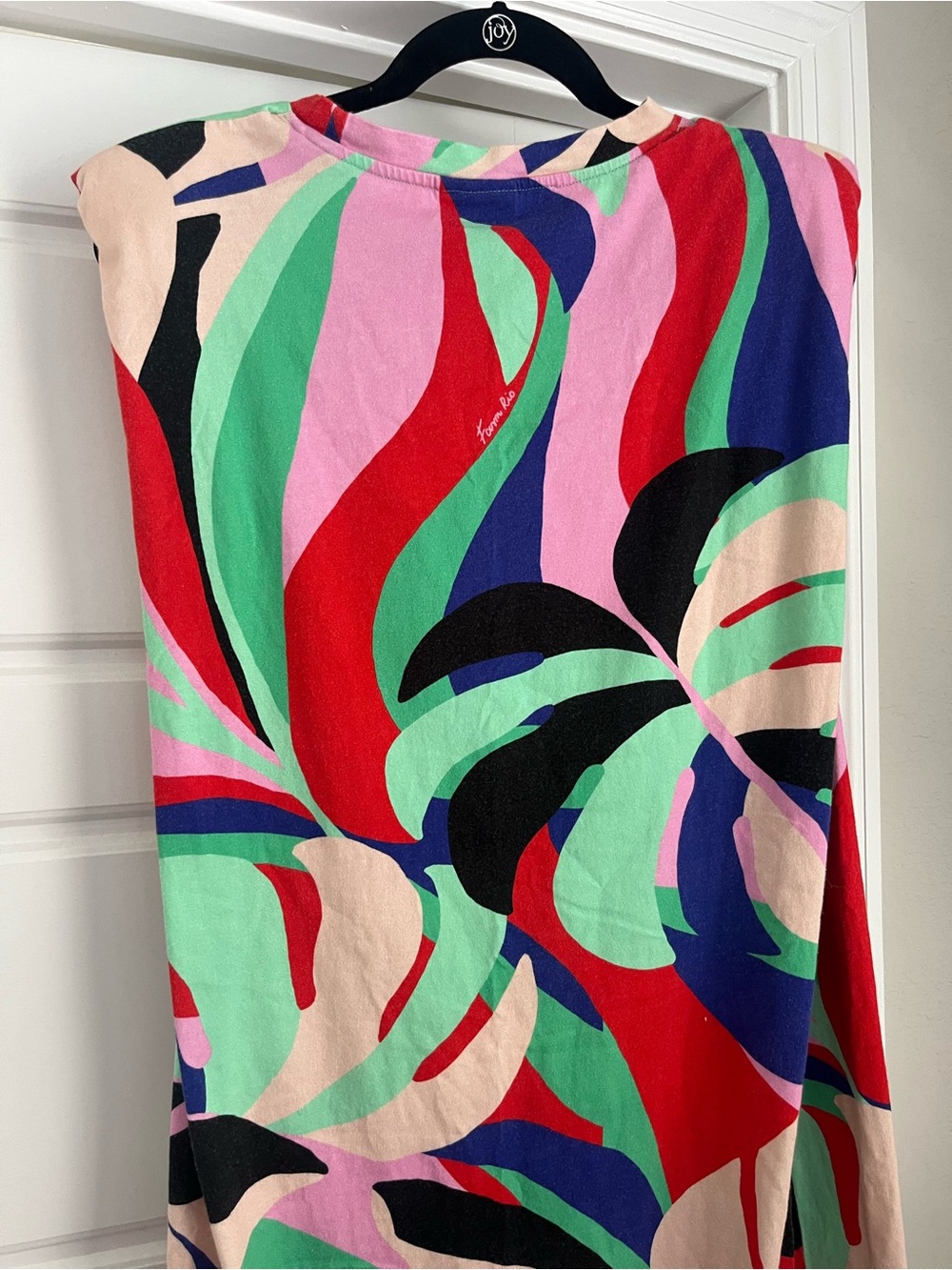 FARM Rio Vibrant Multi-Color Abstract Print Midi Dress - Picture 10 of 11